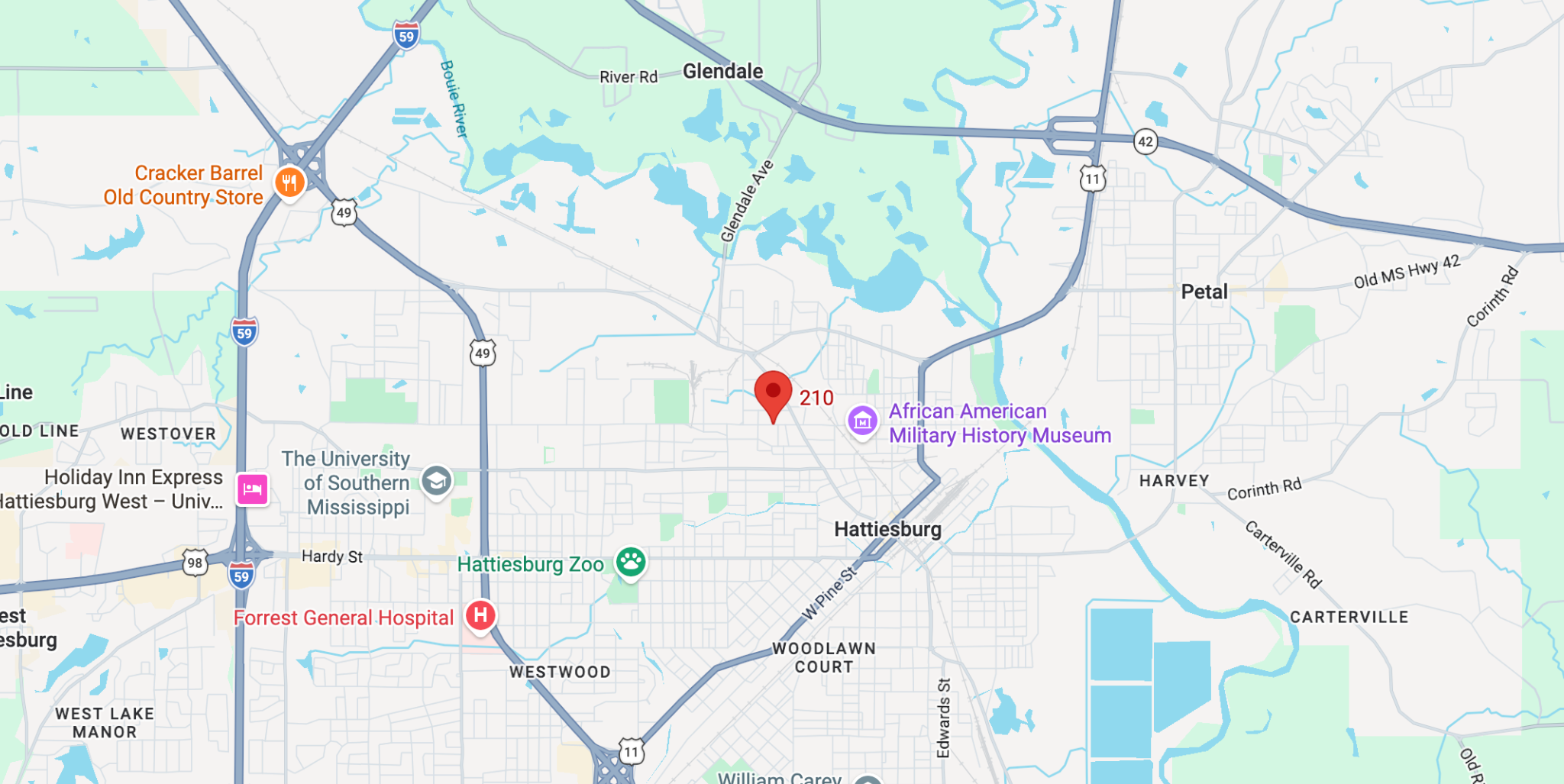 210 W 7th St, Hattiesburg, MS 39401